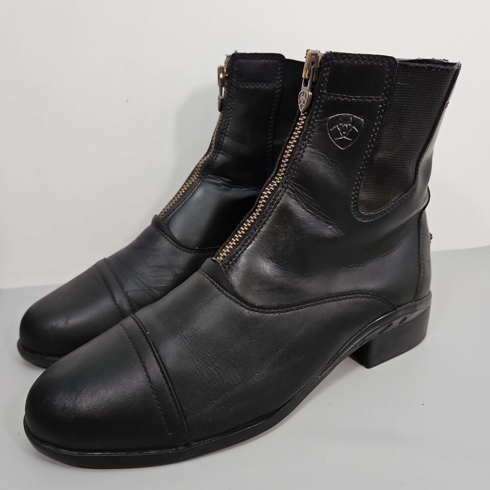 Women’s Ariat Scout Zip Paddock Boot Size 9.5 B EU 41 Black Leather